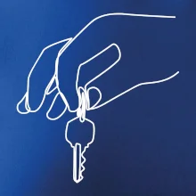 Kľúče a ruka jedným ťahom
