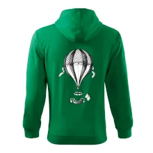 Teplovzdušný balón kreslený