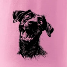 Čiernobiela karikatúra Labrador tmavý