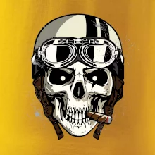 Motorkárska helma a cigara