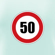 Dopravná značka - obmedzenie rýchlosti 50