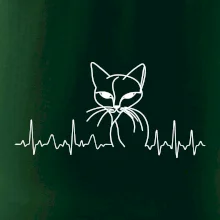 EKG krivka mačka