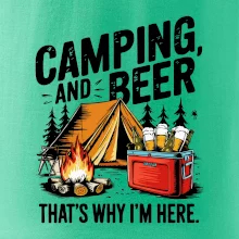 Černý nápis nápis Camping and beer