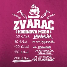 Hodinová mzda zvárač