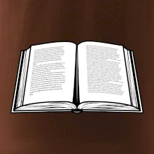 Kniha čiernobiela otvorená s textom