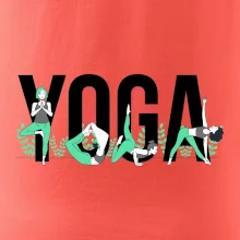 Yoga nápis farebný