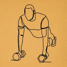 Tréner fitness jedným ťahom