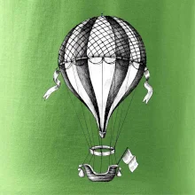 Teplovzdušný balón kreslený