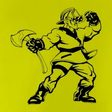 Hasič stojaci - nápis hasiči - Veľký nápis na chrbte