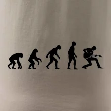 Evolúcia gitarista - kľačiaci Evolúcia gitarista - kľačiaci