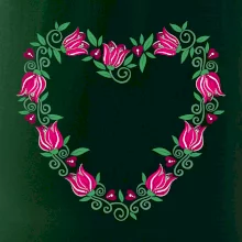 Červené tulipánové srdiečko (Pecka design)