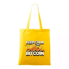 3D nápis Keep Calm and HODL Bitcoin