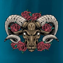 Hlava barana s ružami