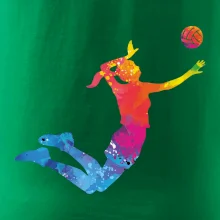 Volejbalistka splash s loptou Volejbalistka splash s loptou