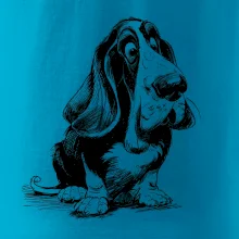 Čiernobiela karikatúra baset