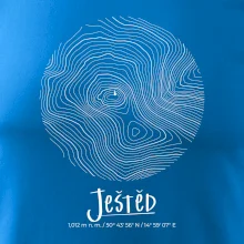 Ještěd - vrstevnice v kruhu