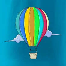 Teplovzdušný balón v oblakoch