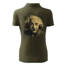 Albert Einstein so slúchadlami