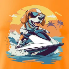 Bígel na vodnom skútri