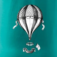 Teplovzdušný balón kreslený