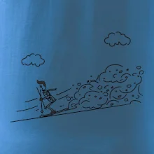 Kreslený lyžiar na horách