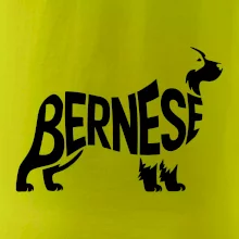 Bernese Mountain Dog nápis v tele