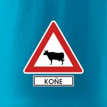 Dopravní značka - Pozor koně / kráva Dopravní značka - Pozor koně / kráva