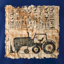 Egyptské hieroglyfy traktor