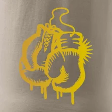 Box rukavice - zlatá potlač