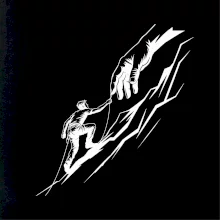 Horolezec ruka - kresba