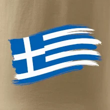 Grécko vlajka - štetkou