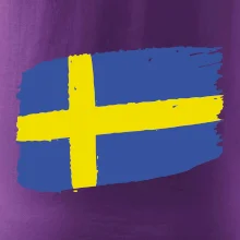 Švédsko vlajka štetkou
