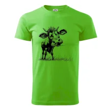 Čiernobiela karikatúra krava stojaca Čiernobiela karikatúra krava stojaca