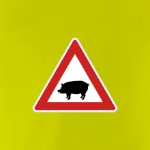 Dopravná značka - Pozor prasa domáca