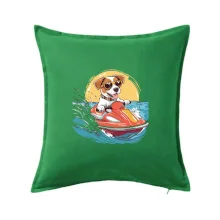 Jack russell teriér na vodnom skútri