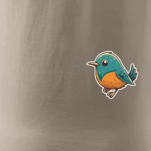 Vtáčik kreslený na prsníku