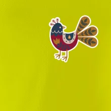 Folklór na prsníku sliepky