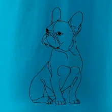 Francúzsky buldoček čierna kresba