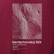 Gerlachovský štít - vrstevnice v obdĺžniku