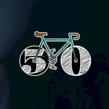 Narodeniny 50 rokov na bicykli