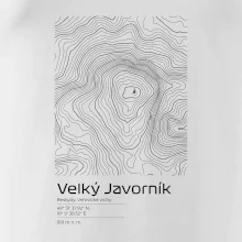 Velký Javorník (Beskydy) - vrstevnice v obdĺžniku