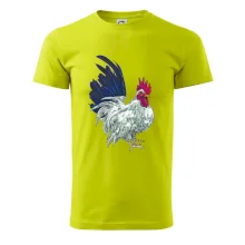 Kohút kreslený biely