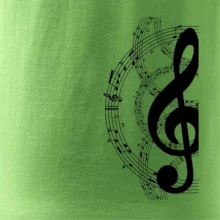 Husľový kľúč a noty