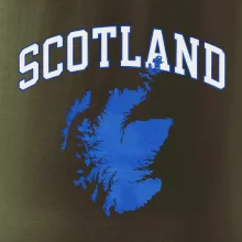 Scotland nápis s mapou
