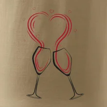 Víno je láska - srdiečka