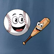 Parové tričko - baseballová raketa a loptička