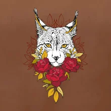 Rys s červenými ružami (Pecka design)