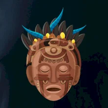 Mayová maska hnedá Mayová maska hnedá