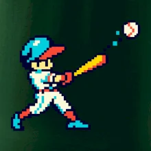 Baseballový hráč pixel art