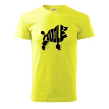 Pudel - nápis v tele